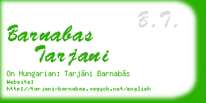 barnabas tarjani business card