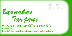 barnabas tarjani business card